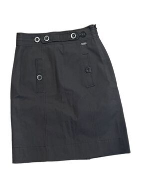 Numph uk 12 (US 8) black skirt with 4 button pockets, fully lined with side zip